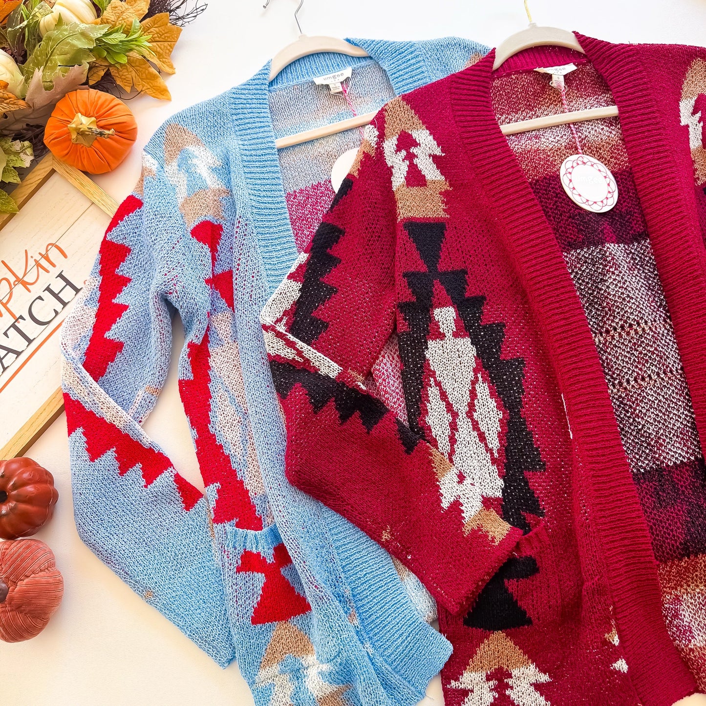 Desert Sky (Sky Blue) Southwestern Cardigan