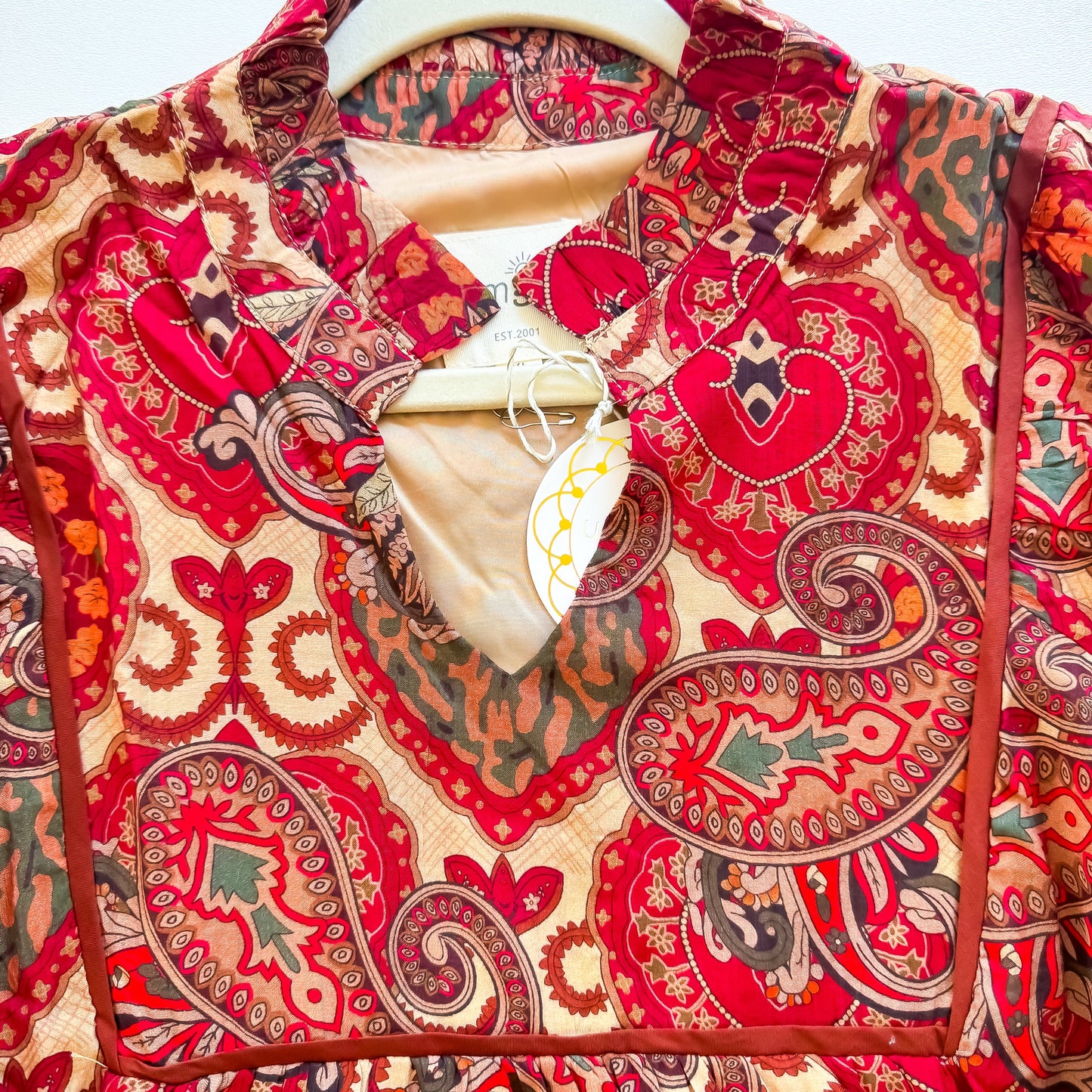 Spiced Chai Paisley Dress