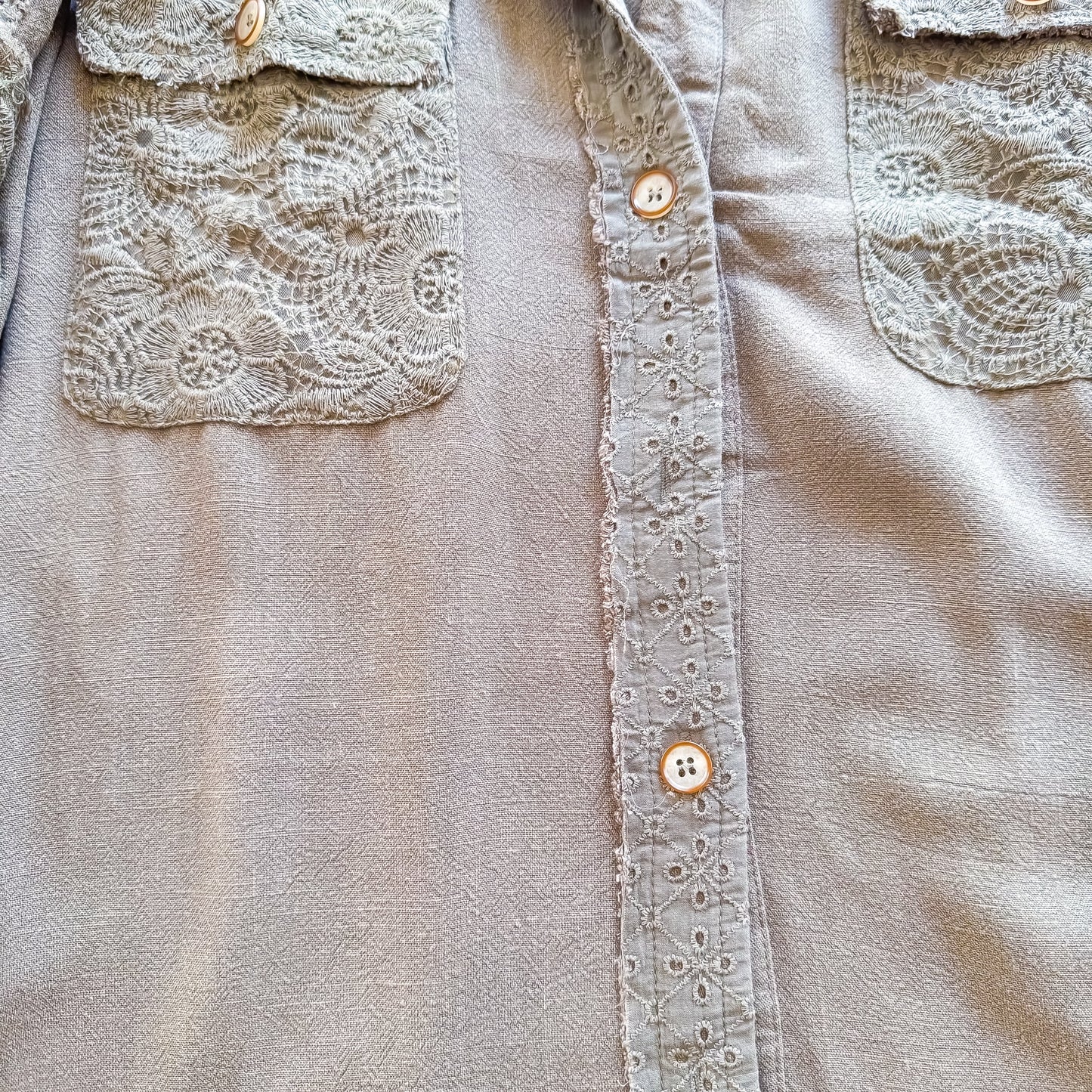Mossy Meadow Eyelet Shirt Jacket