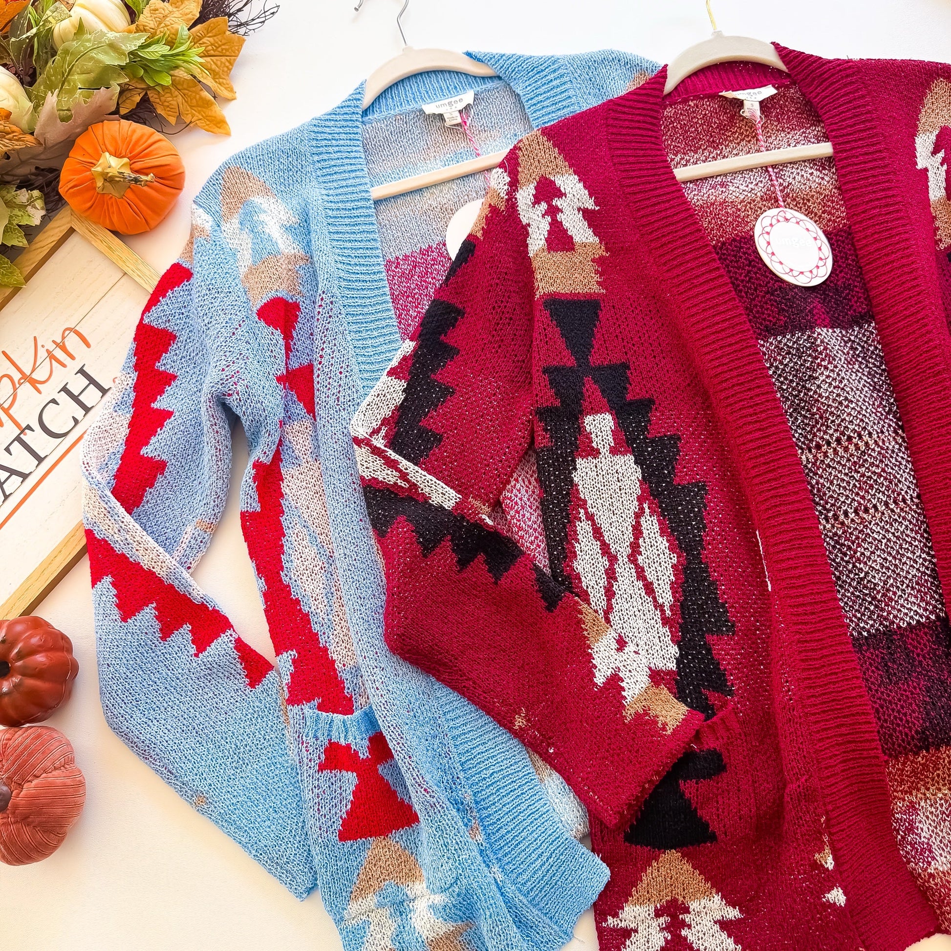 Desert Sky (Sky Blue) Southwestern Cardigan