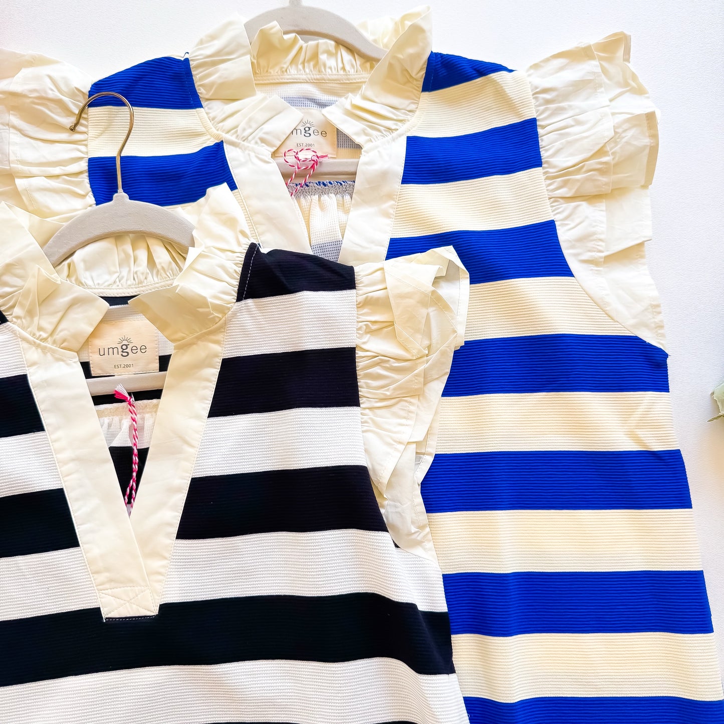 Sunday Brunch Stripe Ruffle Sleeve Dress