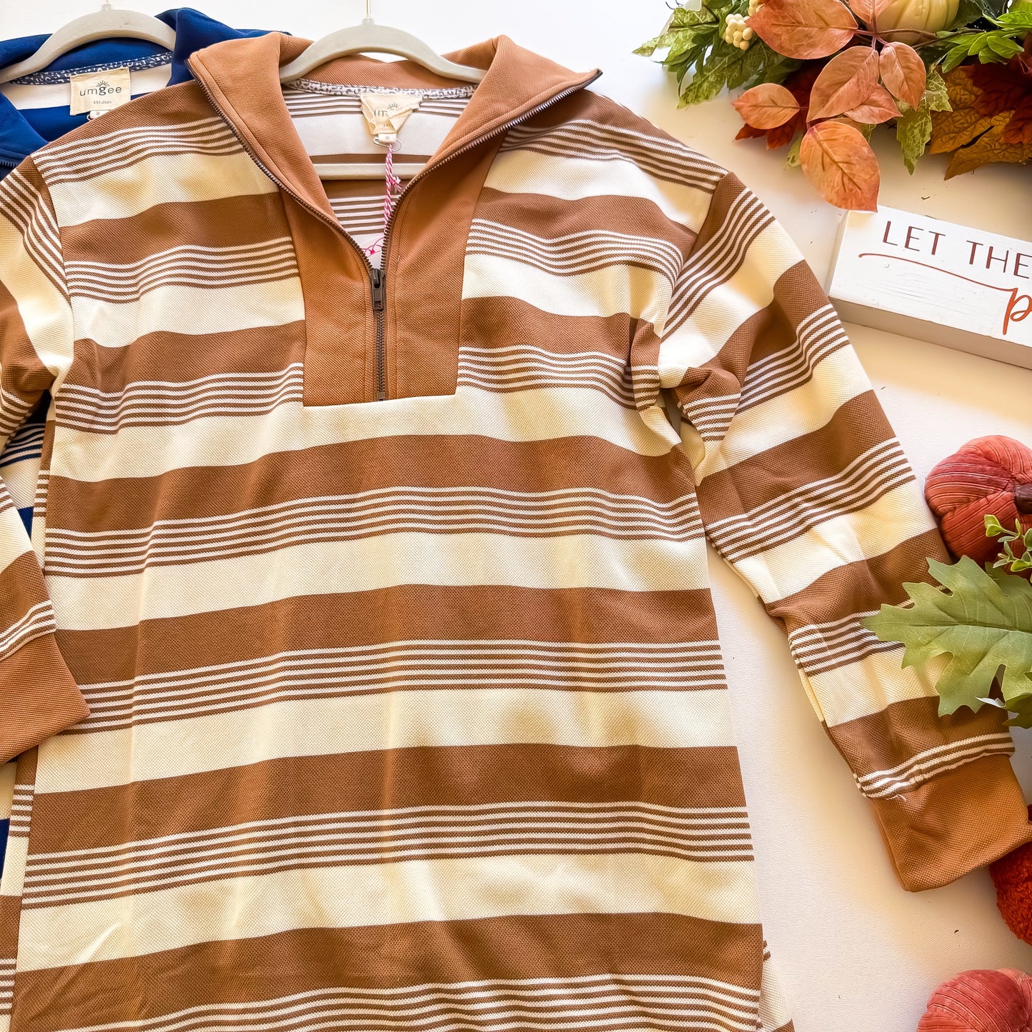 Cozy Cabin Stripe Half Zip Pullover