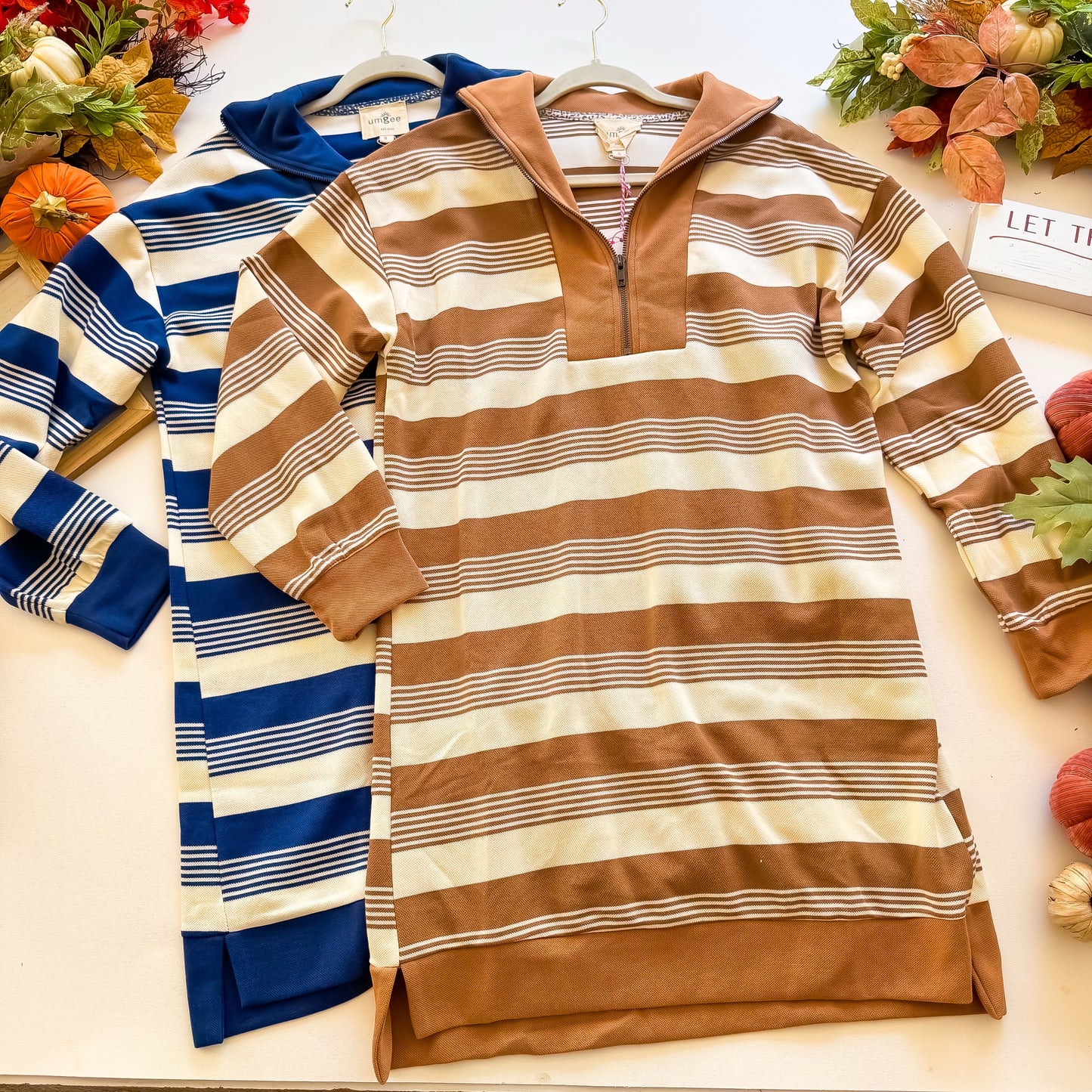 Cozy Cabin Stripe Half Zip Pullover