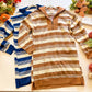 Cozy Cabin Stripe Half Zip Pullover