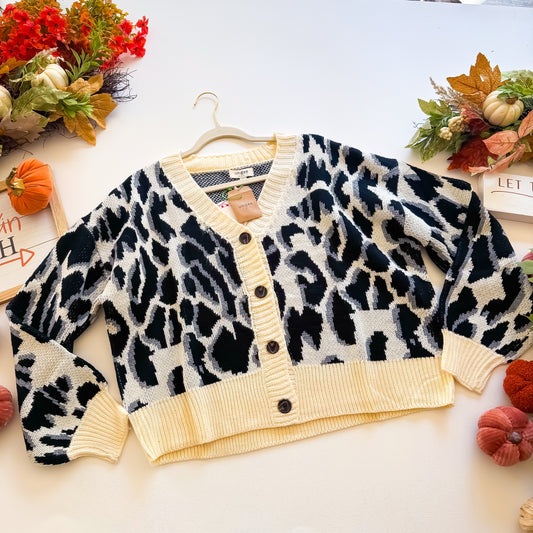 Wild Side Leopard Button Cardigan