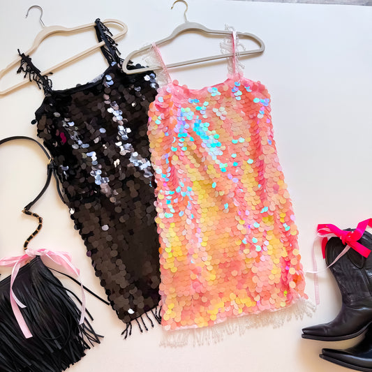 Mermaid Hour Paillette Sequin Mini Dress