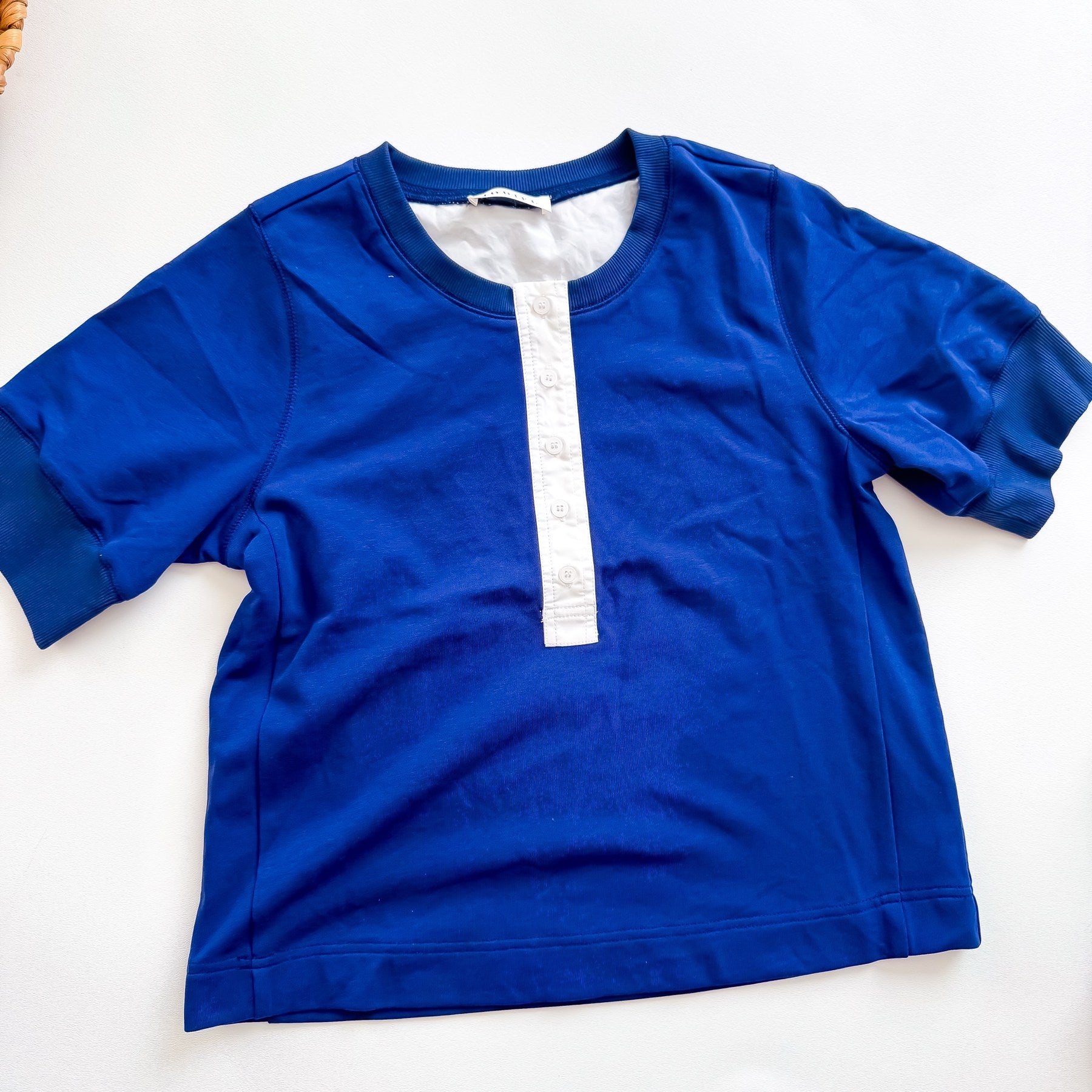 Blueberry Varsity Henley Tee