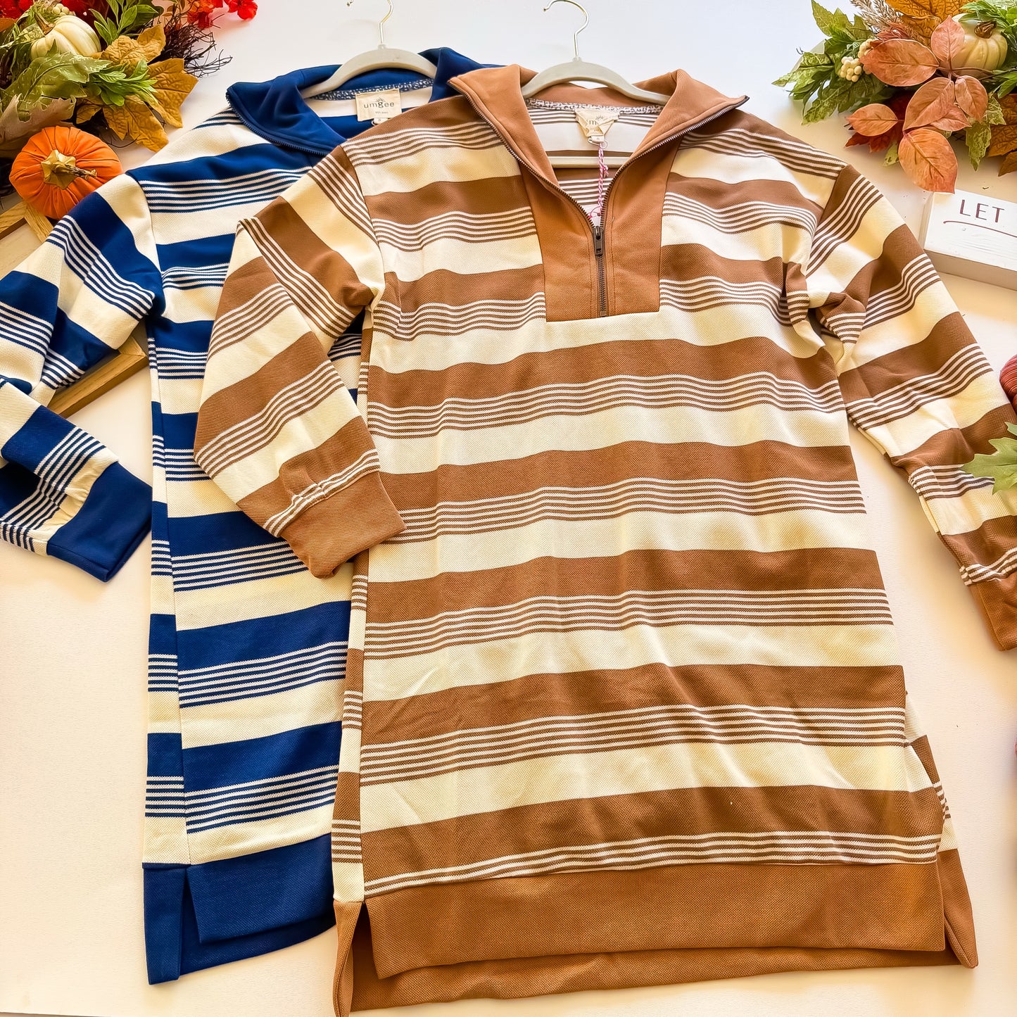 Cozy Cabin Stripe Half Zip Pullover