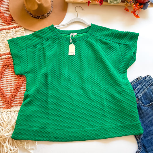 Textured Green Blouse | JODIFL