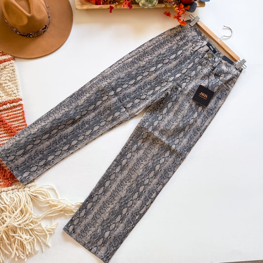 Vintage Black Python Print Denim | Just Black Denim