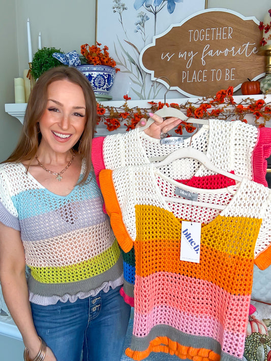 Crochet ColorBlock Tops