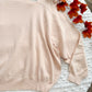 Apricot Cider Asymmetric Neck Knit Sweater