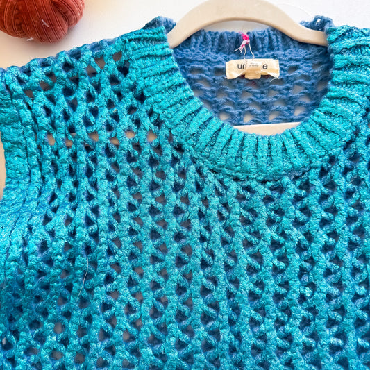 Shimmer Lake Metallic Crochet Sweater