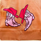 Fall Rodeo Darling - Pullover Cowboy Boots Print Sweater