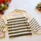 Corn Maze Cutie - Long Sleeve Striped Sweater Top