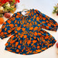 Harvest Bloom Ruffle Neck Blouse