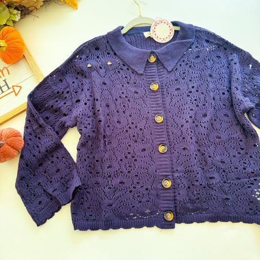 Midnight Hayride Pointelle Cardigan