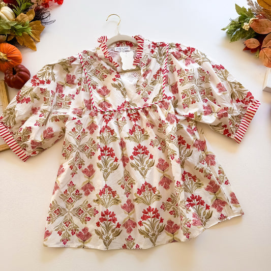 Fall Fest Favorite - Short Sleeve Printed Top
