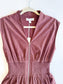 Cider & Corduroy - Drop Shoulder Smocked Waist Front Zip Corduroy Midi Dress With Pockets