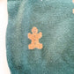 Gingerbread Season - Short Puff Sleeve Gingerbread Pattern Sweater Top