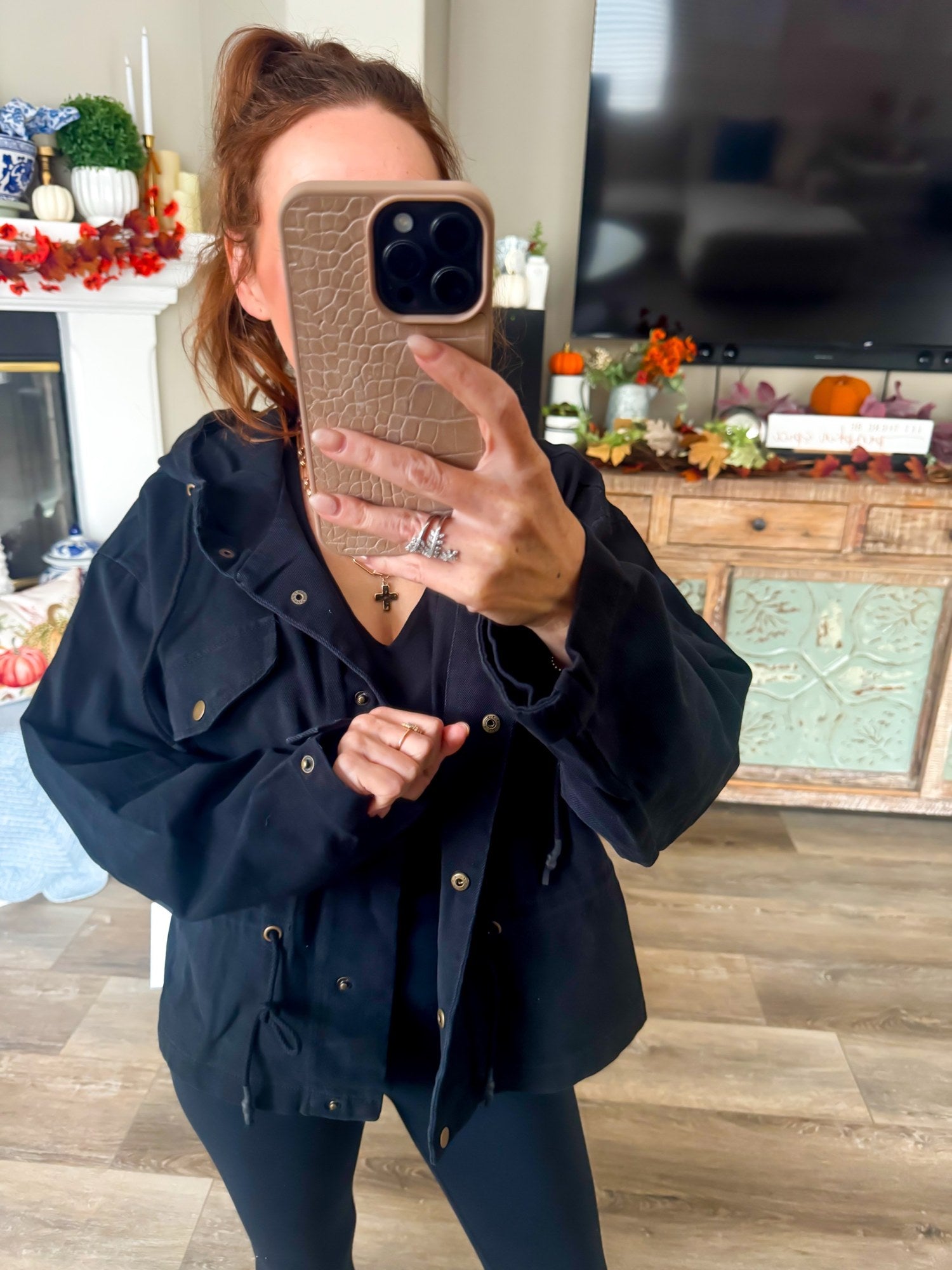 Pumpkin Patch Utility Jacket close up