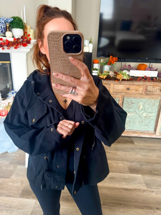 Pumpkin Patch Utility Jacket close up