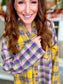 Plaid flannel shirt dress sleeve detail