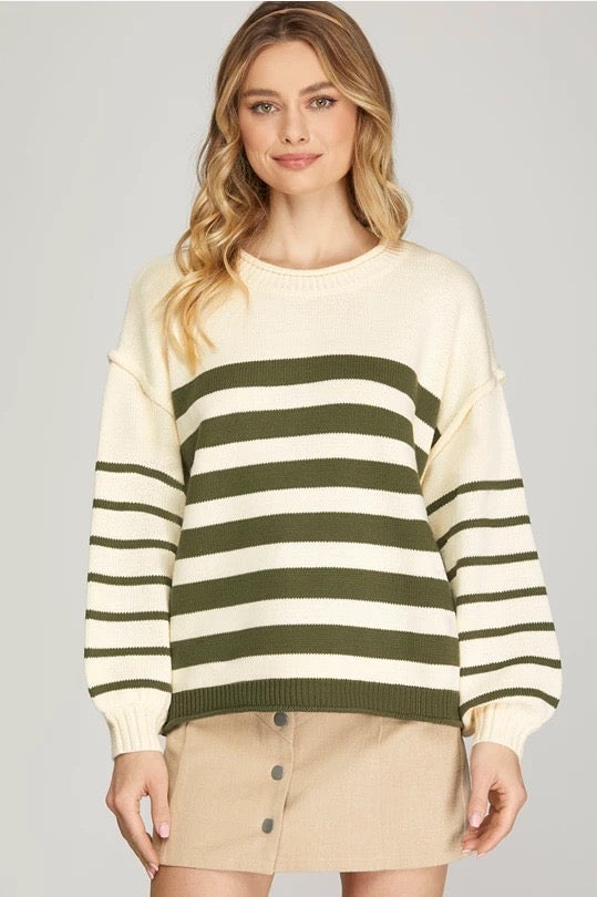 Corn Maze Cutie striped sweater