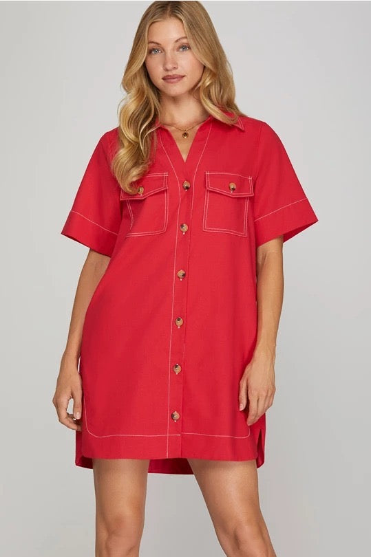 Candy Apple Cutie shirt dress