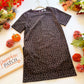 Wild About Fall - Short Sleeve Animal Knit Dress With Pockets